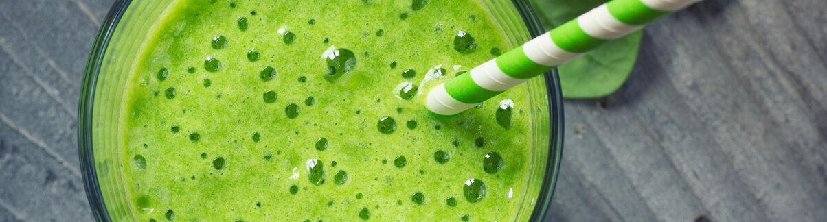 Copo com smoothie
