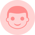 Ilustração de homem com fundo rosa para simbolizar ícone masculino