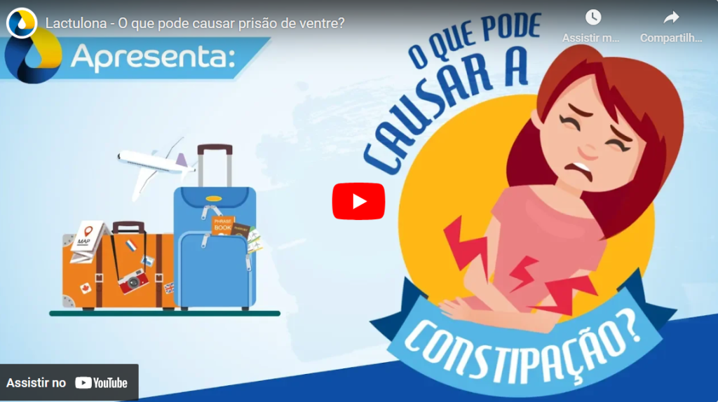 Thumbnail do vídeo: "O que pode causar a constipação?" de Lactulona
